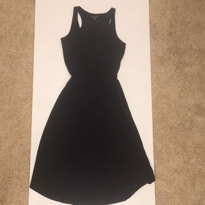 Black high low dress